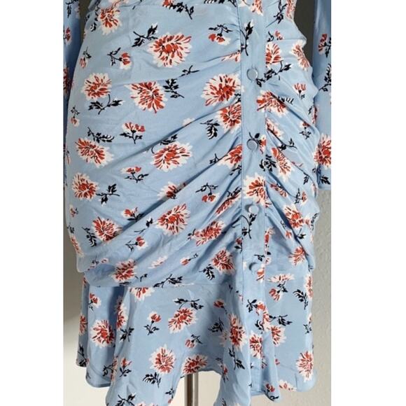 NWT Sz 12 Veronica Beard $450 ROWE Silk Ruched Dress - Picture 7 of 13